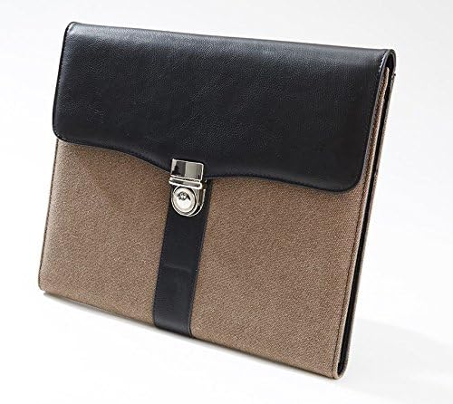 Conference Folder A4 (Luxury Brown) in Faux Leather & Canvas Fabric