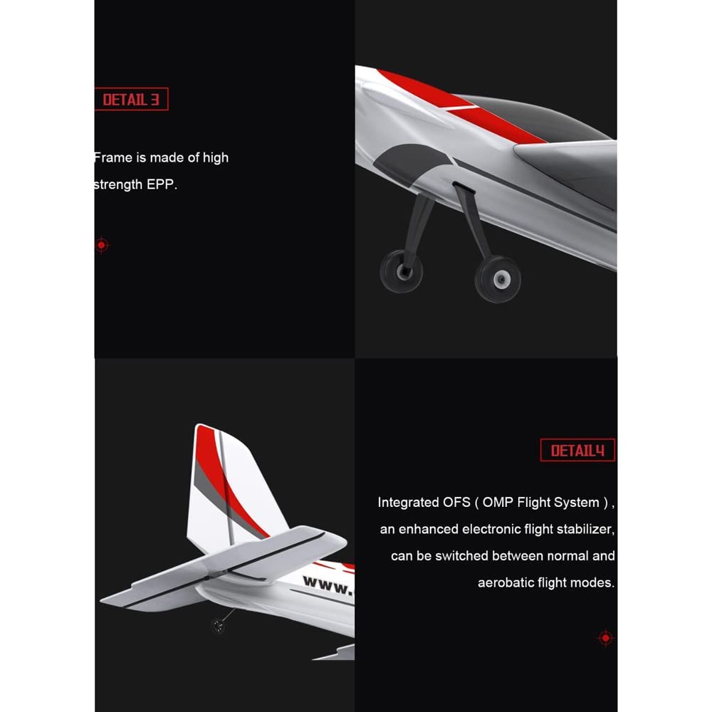 Motore brushless per Aereo telecomandato RC, Aereo radiocomandato a 2,4 GHz con stabilizzatore giroscopico a 6 Assi, eccellenti Prestazioni dell'aliante per Principianti