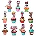 JPYZ 72 Pcs Décoration de gâteau LOL，décoration de gâteau de fête d'anniversaire de Personnage de Dessin animé Mignon，Cartoon Gâteau Décoration Enfants Filles Fête d'anniversaire Fournitures