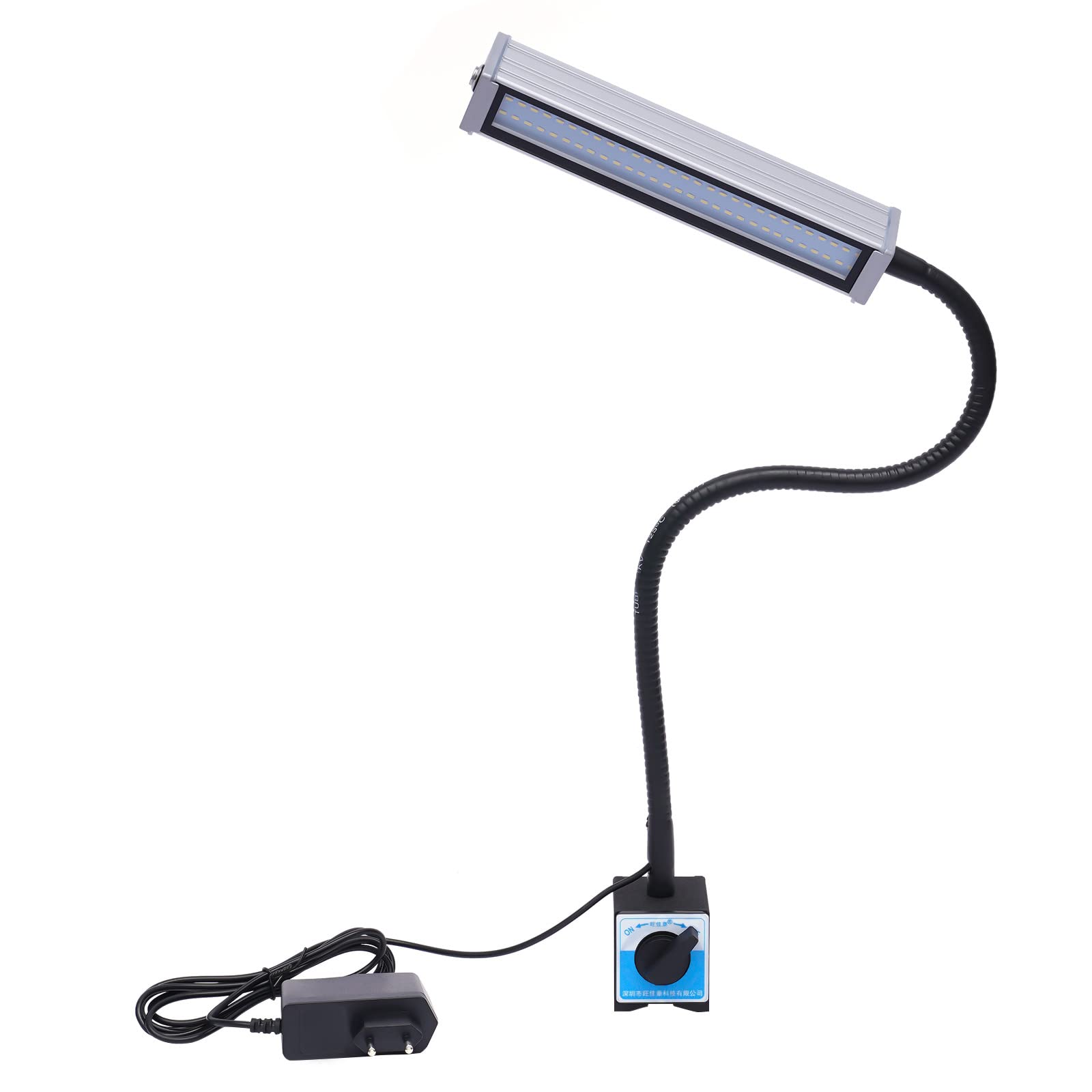 Magnetlampe Mit Magnetfuß, 360° Biegen Werkstatt Lampe 10w 220v Maschinenlampe Magnetische LED-Arbeitsleuchte Flexibles Schwanenhals Licht Für Nähen, CNC, Werkzeugmaschinen, Drehbänke