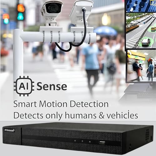 Image of PRAMA PT-DRAS2A16U-K2 HD-TVI AI Sense 16ch 8MP DVR with h-265 Compression, 2 SATA Interface Upto 10TB Capacity for Each Disk.