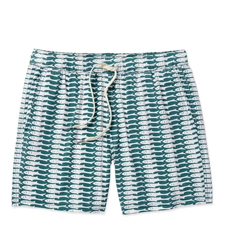Fair Harbor Mens The Bungalow Swim Trunks 5 Green Sardine XXL