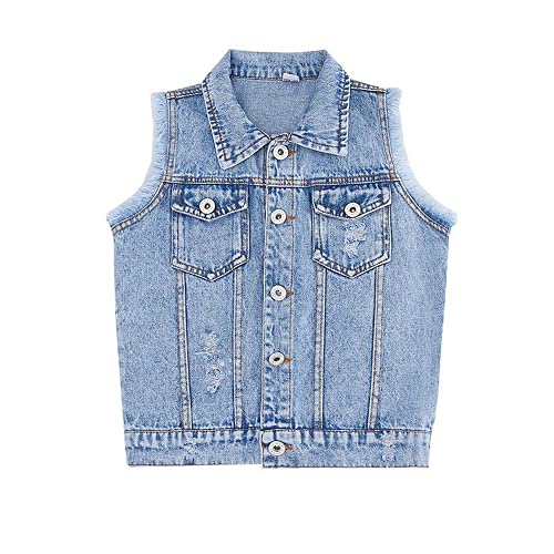 Autumn girls' denim jacket cardigan vest Childrenswear