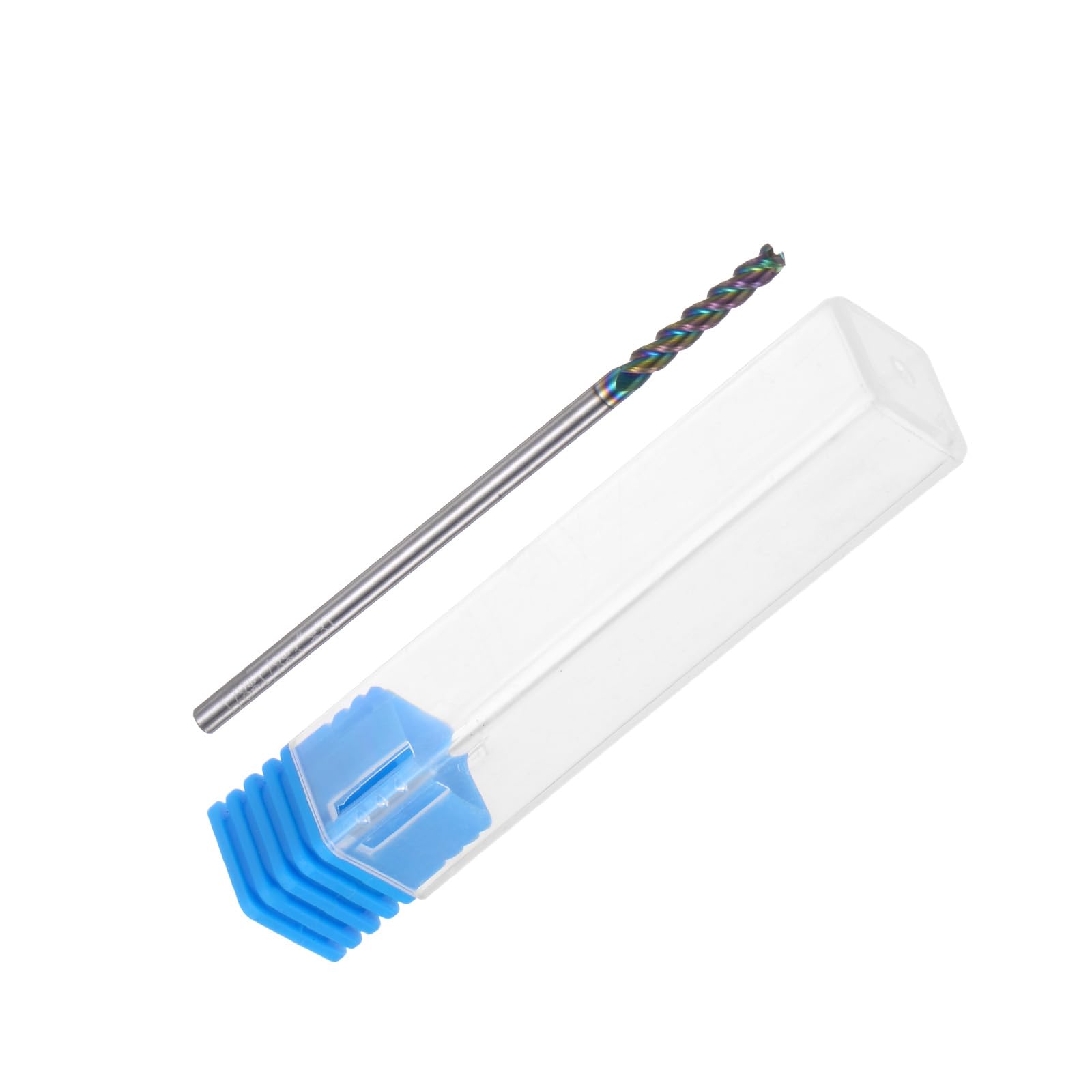 QUARKZMAN Fraise en Bout Carrée en Carbure, Diamètre de 1/8", en Carbone de Type Diamant, 3 Arêtes de Coupe, Queue de 1/8", Longueur de Coupe de 1", Longueur Totale de 3", Hrc55 Extra Longue