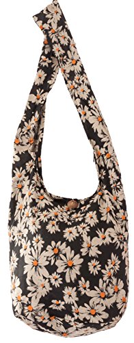 CCcollections Sling Cross body BAG COTTON canvas over 40 prints sustainable living hippie slouch cross body boho hippy eco friendly shopping bag (Daisy)