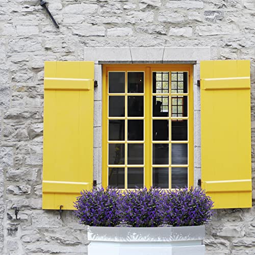 Ximiloor Artificial Lavender 15 Bundles Fake Outdoor Flowers Uv Resistant No Fade Faux Plastic Plants Garden Porch Window Box Home Decoration（Purple） #TOP1