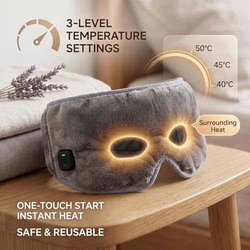 Coussin chauffant visage et sinus enveloppant gris Premium - 2