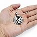 ELFASIO Men Pendant Necklace Stainless Steel Sigil of Lucifer Seal of Satan Baphomet Chain Jewelry 24 inch