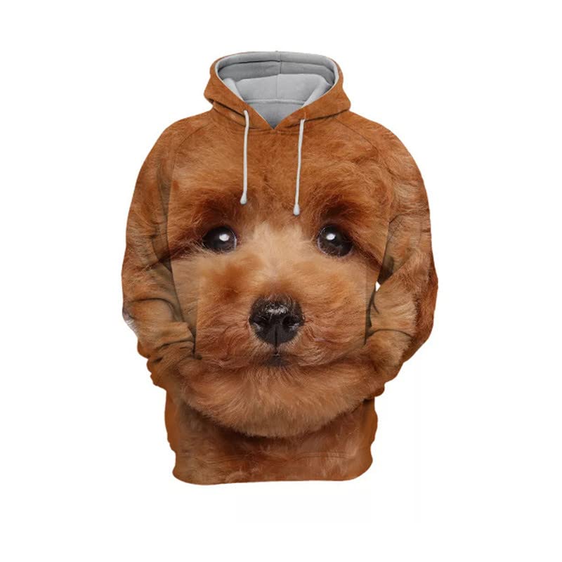 Sweat à capuche caniche marron pour homme pour afficher fièrement votre amour des chiens