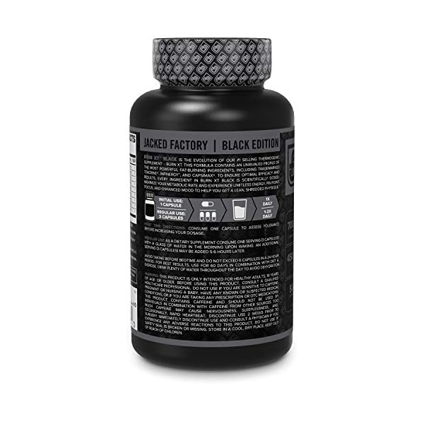 Burn XT Black Thermogenic Fat Burner - Weight Loss Supplement, Appetite Suppressant, Nootropic Energy Booster W/TeaCrine - Premium Acetyl L-Carnitine, Green Tea Extract, Capsimax - 90 Veg Diet Pills