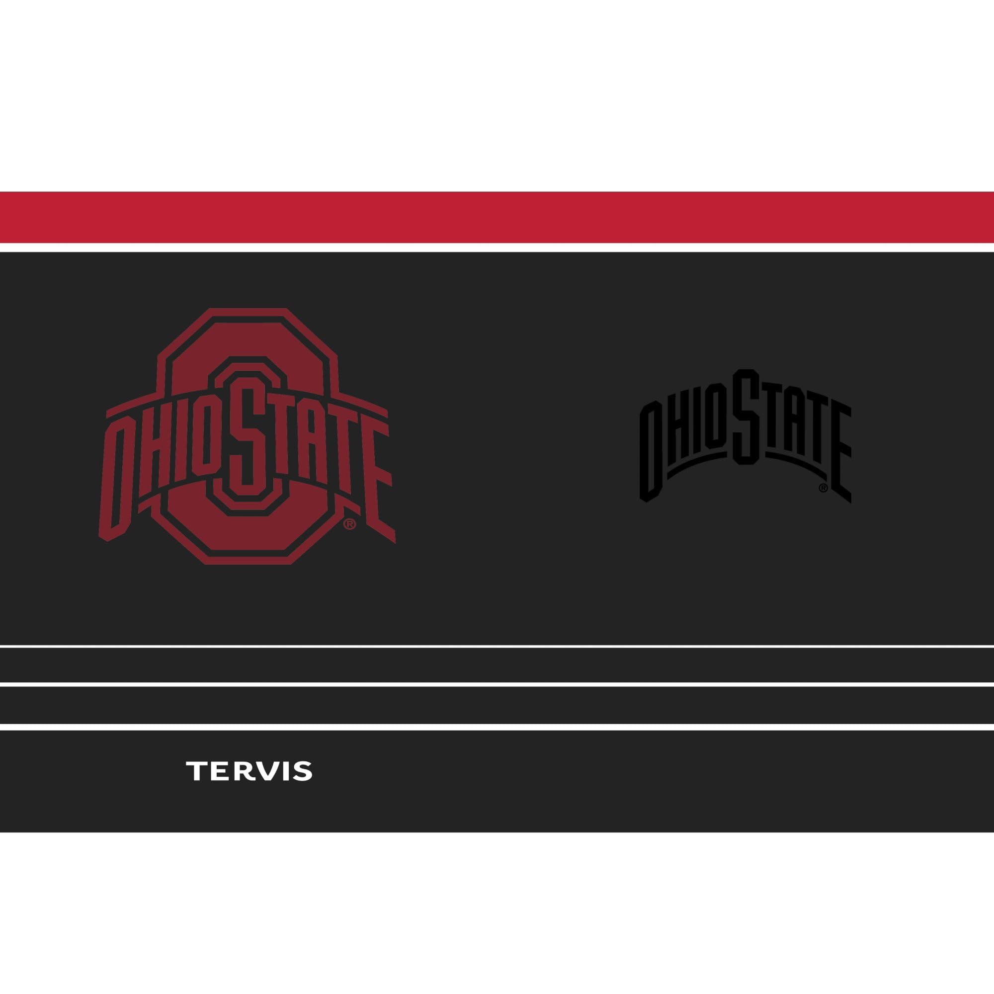 Tervis Traveler Ohio State Buckeyes – Nachtspiel, dreiwandiger, isolierter Trinkbecher, hält Getränke kalt und heiß, 850 ml, Edelstahl