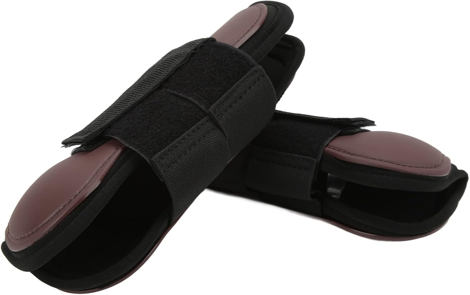 1 Pair Horse Support Boots PU Shell Neoprene Protective Horse Leg Guard Open Front Boots Horse Exercise Boots Hoof Boot, Horse Support Boots Equestrian Equipment Horse Leg Wraps(中号)
