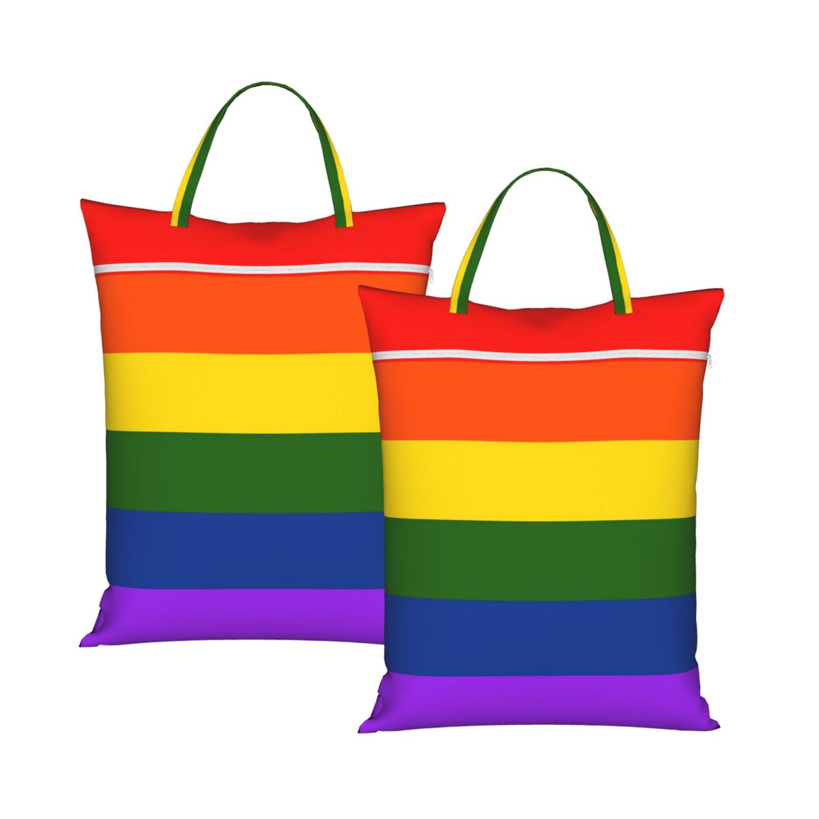 YFSGDLBN Rainbow Flag printed Travel dirty laundry bag clothes pack Storage Basket Bag