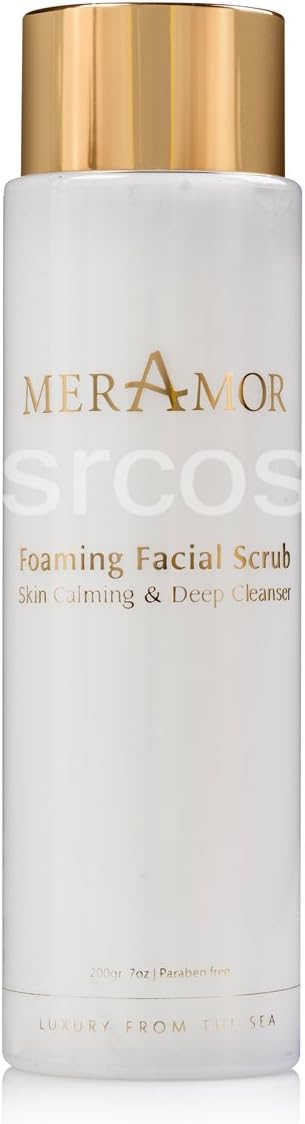 MerAmor Foaming Facial Scrub Skin Calming and Deep Cleanser, 200g, 7 oz