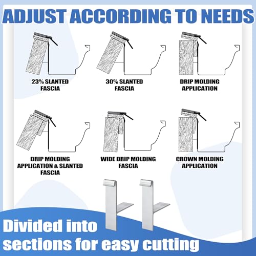 image for Blulu 50pcs 5 Inches Aluminum Gutter Wedges for 5 Inch K Style Gutters