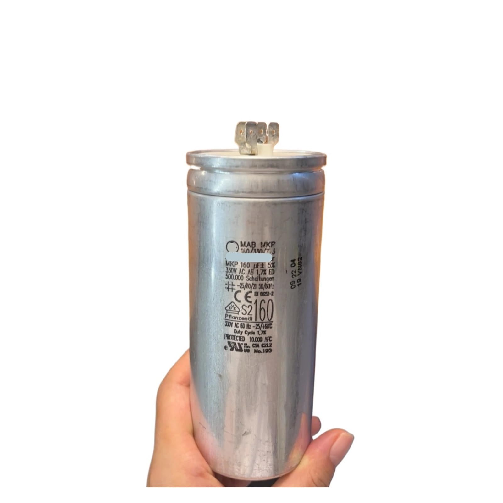 GNQUKEBWH MAB P 160/330/1 160UF 330V AC Motor Starting Capacitor