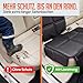 LIONSTRONG® Kindersitzunterlage Autositzschoner [ISOFIX GEEIGNET] - wasserabweisender Polyester Stoff schwarz - Sitzschutz Sitzschoner Auto Kindersitz - universell kompatibel (Schwarz)