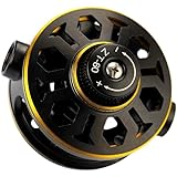 UAERSCH 1PC Full Metal Internal Line Guide Fishing Reel - Built-in Drag System Centerpin Reel for Hand Rods & Float Fishing Retrofit Kit (Black + Red)