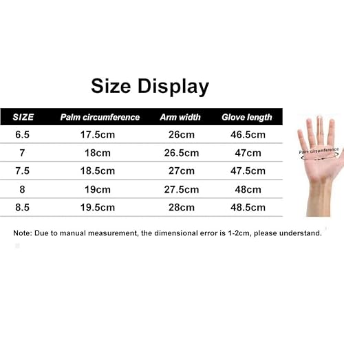 Xwwdp Winter Warm Cashmere Lining Ladies Gloves Long Gloves Elbow Arm Sleeve Genuine Leather (Color : A, Size : 7) #TOP1