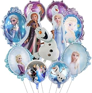 Ice Snow Birthday Party Balloons, Elsa Birthday Decorations, Elsa Anna,Olaf Balloon Decorations,Snowflake Balloon Decoration, Include Happy Birthday For Birthday Party