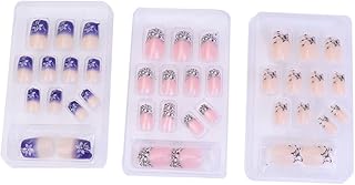 Beavorty 72 Pçs Peça Adesivos De Moda Adesivos De Arte De Unhas Meninas Unhas Falsas Flor Unhas Postiças Arte Clipe Falso Em Unhas Bailarina Unhas Foscas Pintadas Unhas Postiças Dicas De