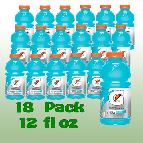 Thirst Quencher Electrolyte Enhanced Sports Drink Glacier Freeze Flavor 12 fl oz Plastic Bottles 18 Pack