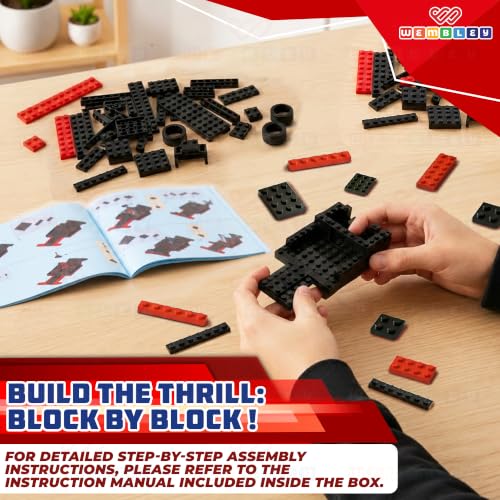 Image of Wembley Race Mechanic Series - 271 PCS |Pull Back Sports Car Building Blocks for Kids | STEM Construction Toy with Realistic Car Details| ABS Plastic Building Kit for Boys & Girls Age 3+ Years