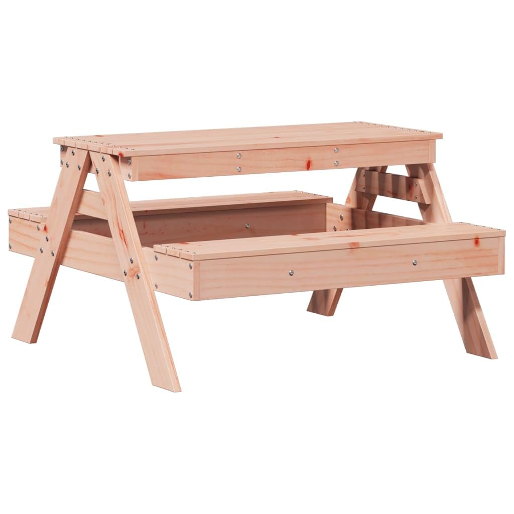 Tavolo da picnic per esterni, tavolo da picnic per bambini, 88 x 97 x 52 cm, in legno massello Douglas