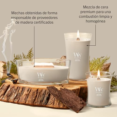 Image of WoodWick Scented Candle | Ellipse Candle | Wood Smoke | Perfect Gifts for Women