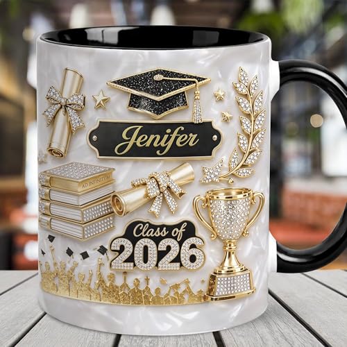 Taza personalizada de graduación con foto para nuevos graduados miniatura 6