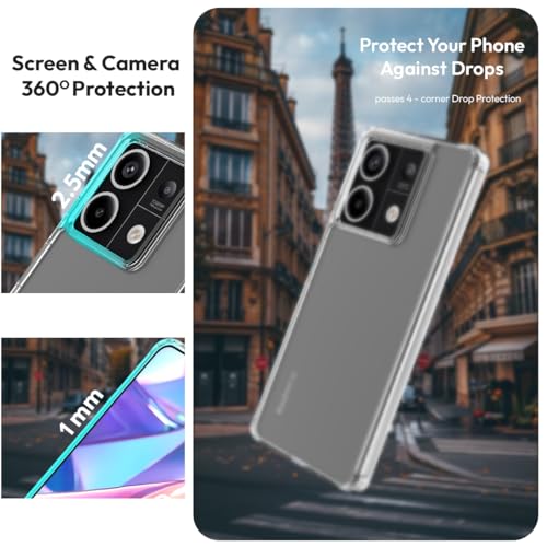 Image of KAPAVER Hybrid Clear Back Cover Case for Redmi Note 13 | Protective Shockproof Hard PC Soft Flexible TPU Cover