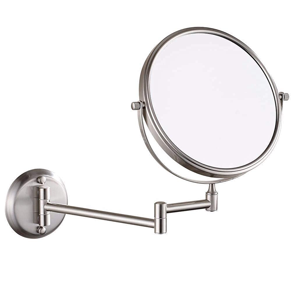 FIDEMM An der Wand montierte Make-up-Spiegel, vergrößernd, ausziehbar, Stabiler, Verstellbarer Kosmetikspiegel, Rasier- und Badezimmer-Kosmetikspiegel (Color : 10x, Size : 6inch)
