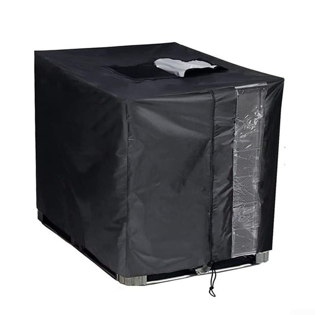 IBC - Copertura protettiva per serbatoio dell'acqua da 300 L, 600 L, 800 L, 1000 L, in tessuto Oxford 420D, con cerniera e finestra trasparente (600 L)