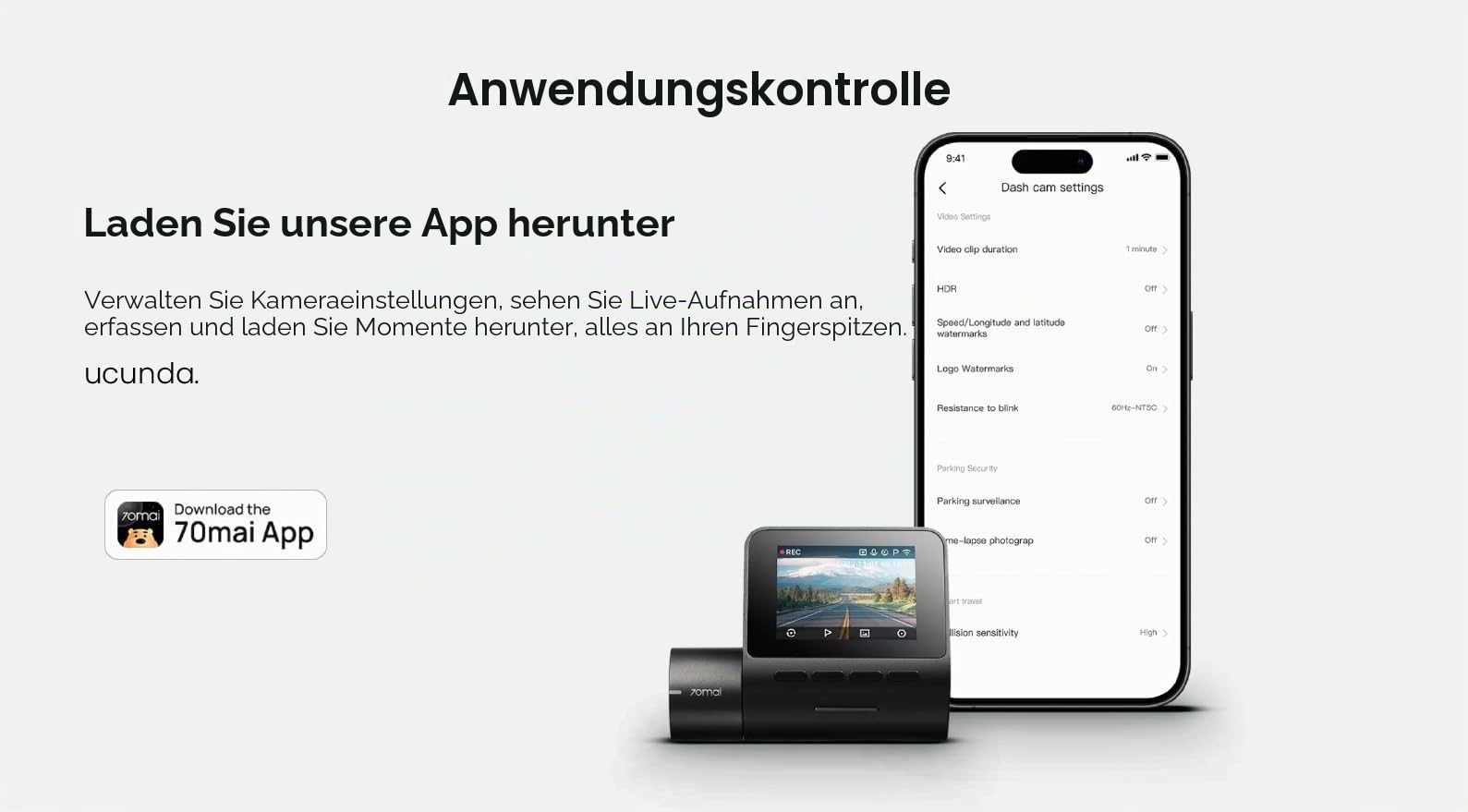 Xiaomi 70mai Dash Camera A200 Black EU