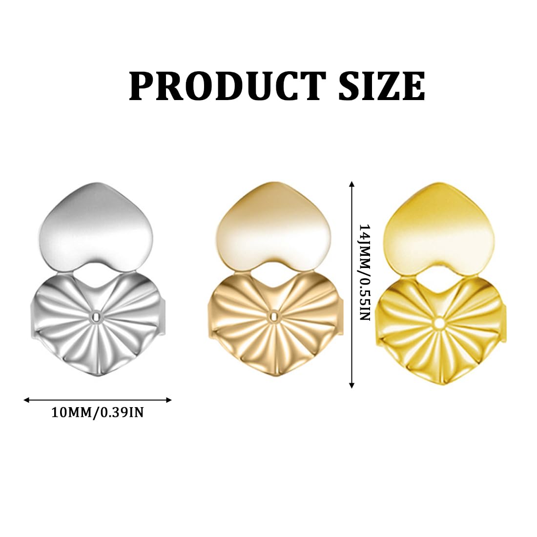 6 Paia Di Supporti Per Orecchini - Schienali Regolabili Ipoallergenici Per Orecchini Pendenti - Foto 3