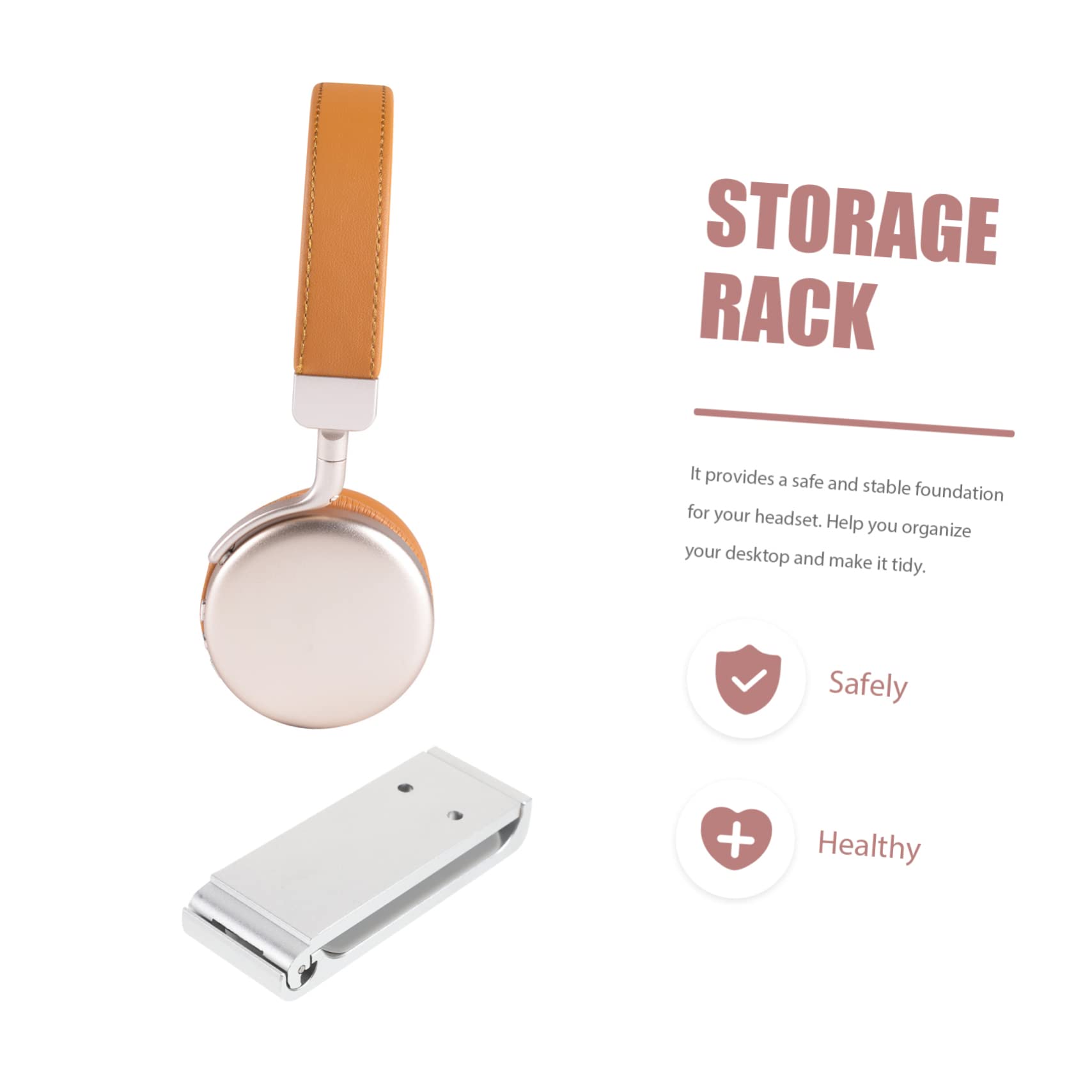 Angoily 4sets Supporto Per Cuffie Lega Di Alluminio Supporto Pratico Per Cuffie Da Gaming Facile Installazione e Design Compatto Di Capacità Di Carico