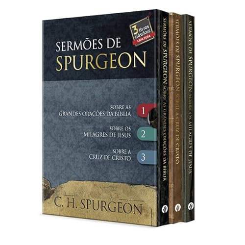 Box 2 - Sermões de Spurgeon - 3 Livros: Três livros da coleção:ParábolasSermão do MonteA segunda vin