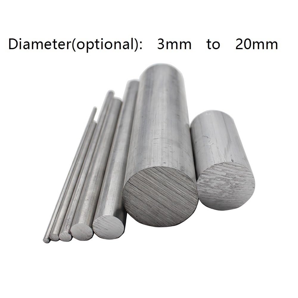 Varillas mecanizables de aleación de aluminio 6061, 10 piezas for estructuras de construcción(200x12mm)