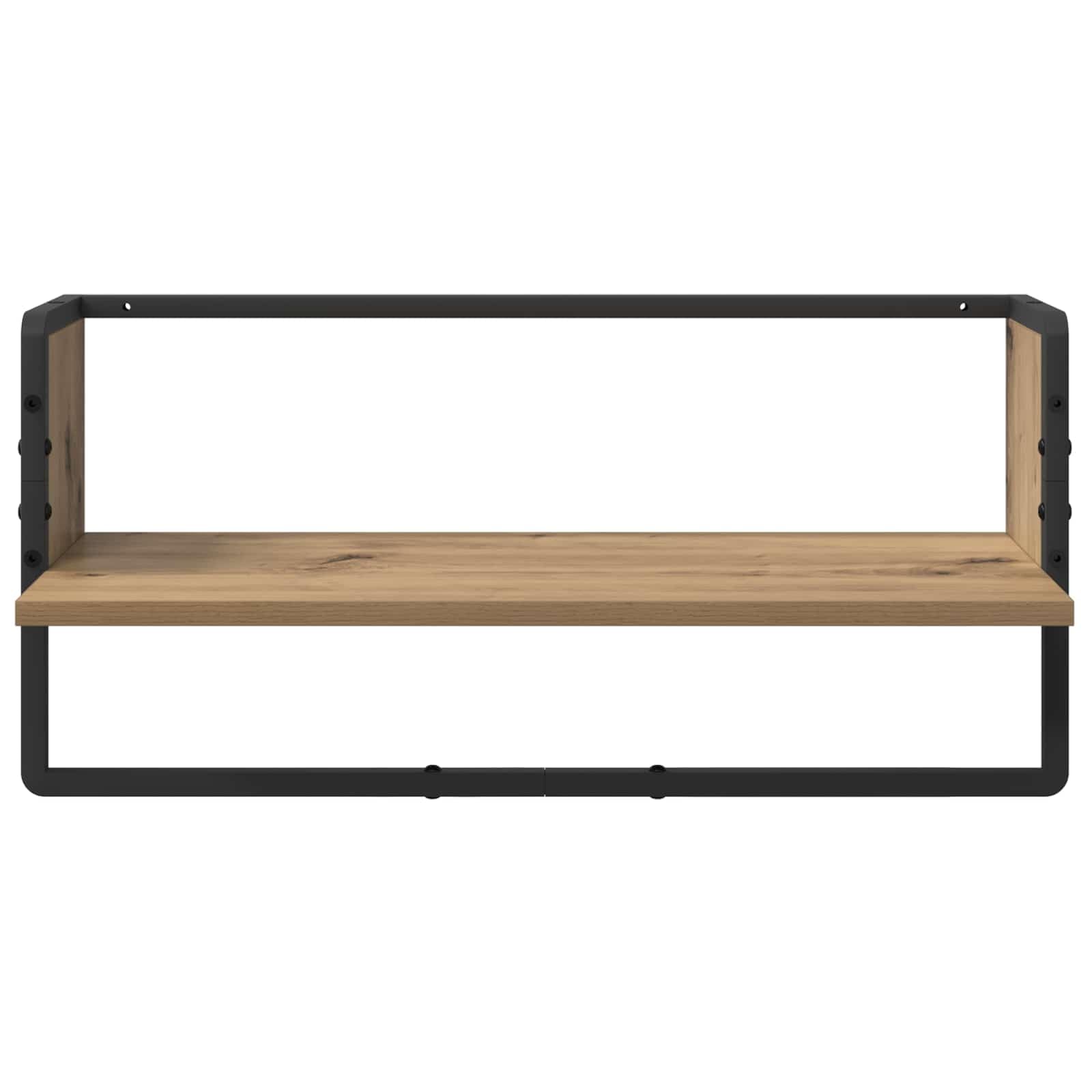 Générique Wandregal-Set, modernes Design, 4-teilig, aus Eiche, handgefertigt, rechteckig, mit stabilem Metallrahmen, für Wohnzimmer, minimalistisches dekoratives Bücherregal