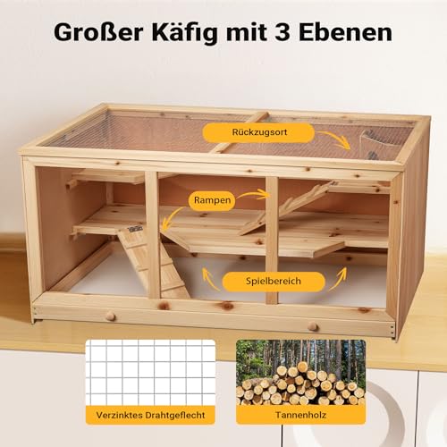 Wiltec Gabbia XXL per criceti e roditori