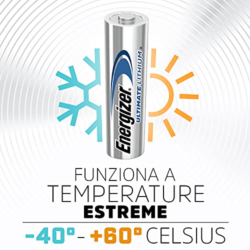 Energizer Batterie AA, Ultimate Lithium, Confezione da 4 - 5