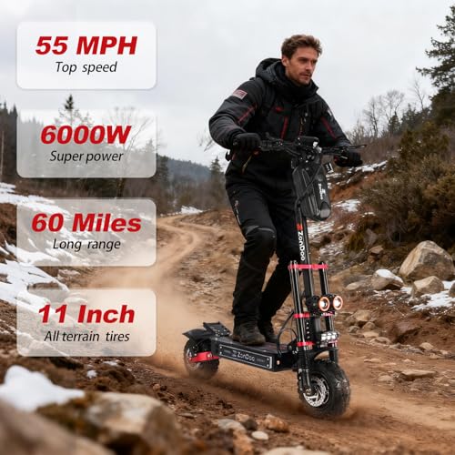 Adult Electric Scooter 55MPH Fast 6000W Dual Motors 60 Miles