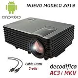 🎬 【Múltiples Conexiones disponibles】: El Luximagen SV100-W añade un gran número de conexiones disponibles, que incluyen la conexión de alta definición HDMI, USB multimedia compatible con MKV y AC3, conexión VGA para el ordenador, AV, salida de audio auricular y conectividad WIFI