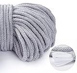 【MIT POLYESTER-KERN】: Reine Baumwolle mit Polyesterkern macht die Kordeln besonders weich, elastisch und dabei reißfest, fühlt sich weich an, kein Geruch, sichere Inhaltsstoffe, chemikalienfrei, verschleißfest und nicht leicht zu beschädigen und ist auch stark genug, langlebig genug, um schwere Dekorationen zu tragen.