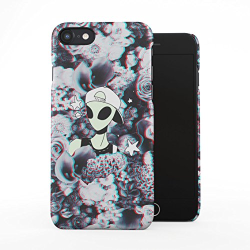 Swagy Alien Trippy Wildflowers Roses Pattern Tumblr Plastic Phone Snap On Back Case