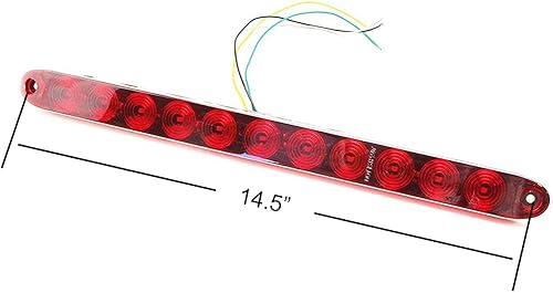 Miniatura 7 de iJDMTOY Barra de luz LED roja de identificación para puerta trasera de camión de 15 pulgadas, compatible con Chevrolet Dodge, Ford, GMC, Nissan,