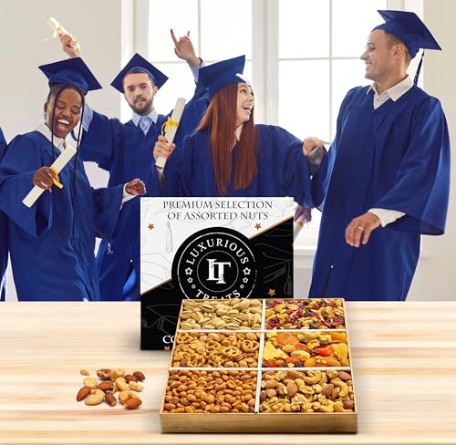 Image of Graduation Health Food Gift Basket | Gifts for Graduate Assorted Fruit and Nut Sampler Gift Set Class of 2026 Congratulations Grad | Gourmet Snacks Nuts for Men Women | Kosher