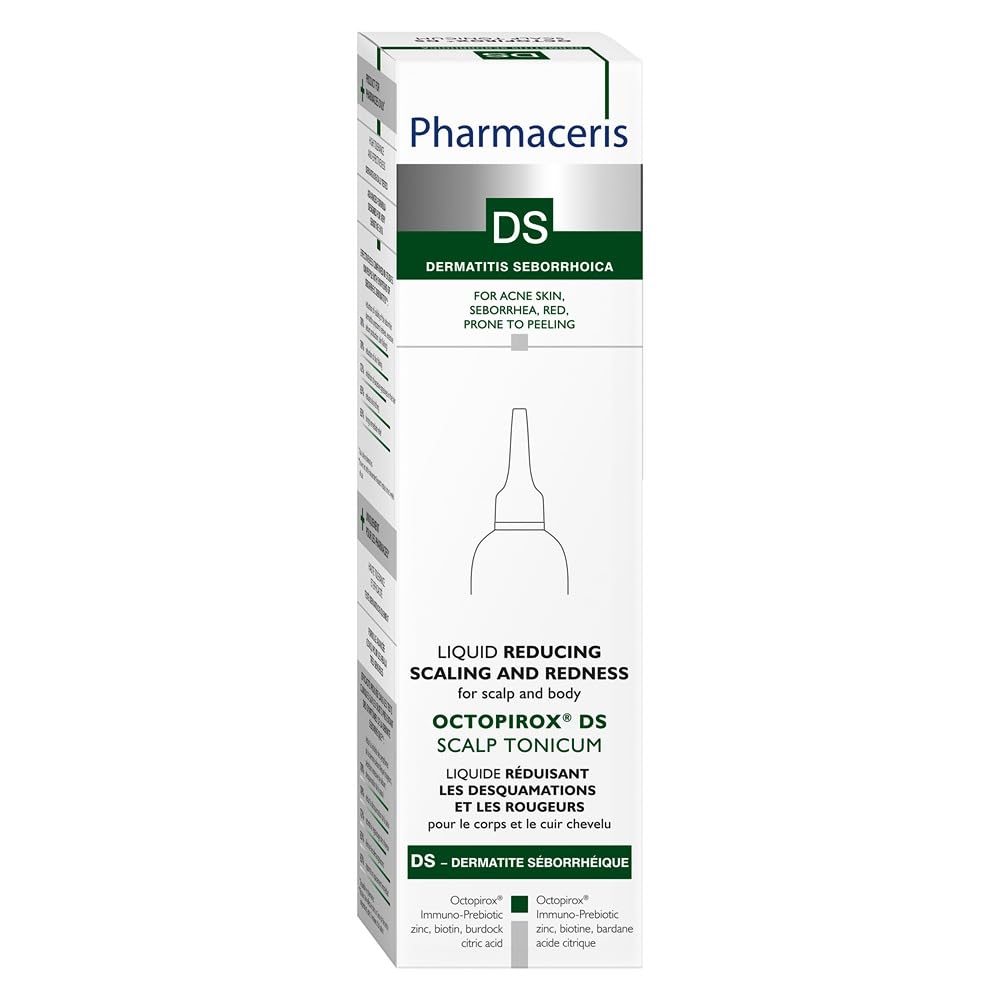 Pharmaceris Ds Octopirox Scalp Tonicum Liquid, 100Ml - Biotin Zinc PCA Burdock Root Seborrheic Dermatitis Itchy, Flaky, Redness, Burning, Excess Sebum