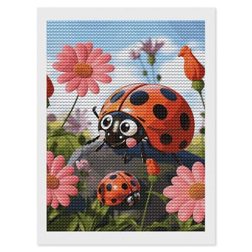 Peinture diamant coccinelle BVNMT aux reflets brillants uniques