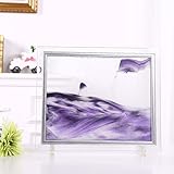 Dynamic Moving Sand Picture,Sand Art,Best Gift to your friend with Gift Card(Black,White,Purple) (M)